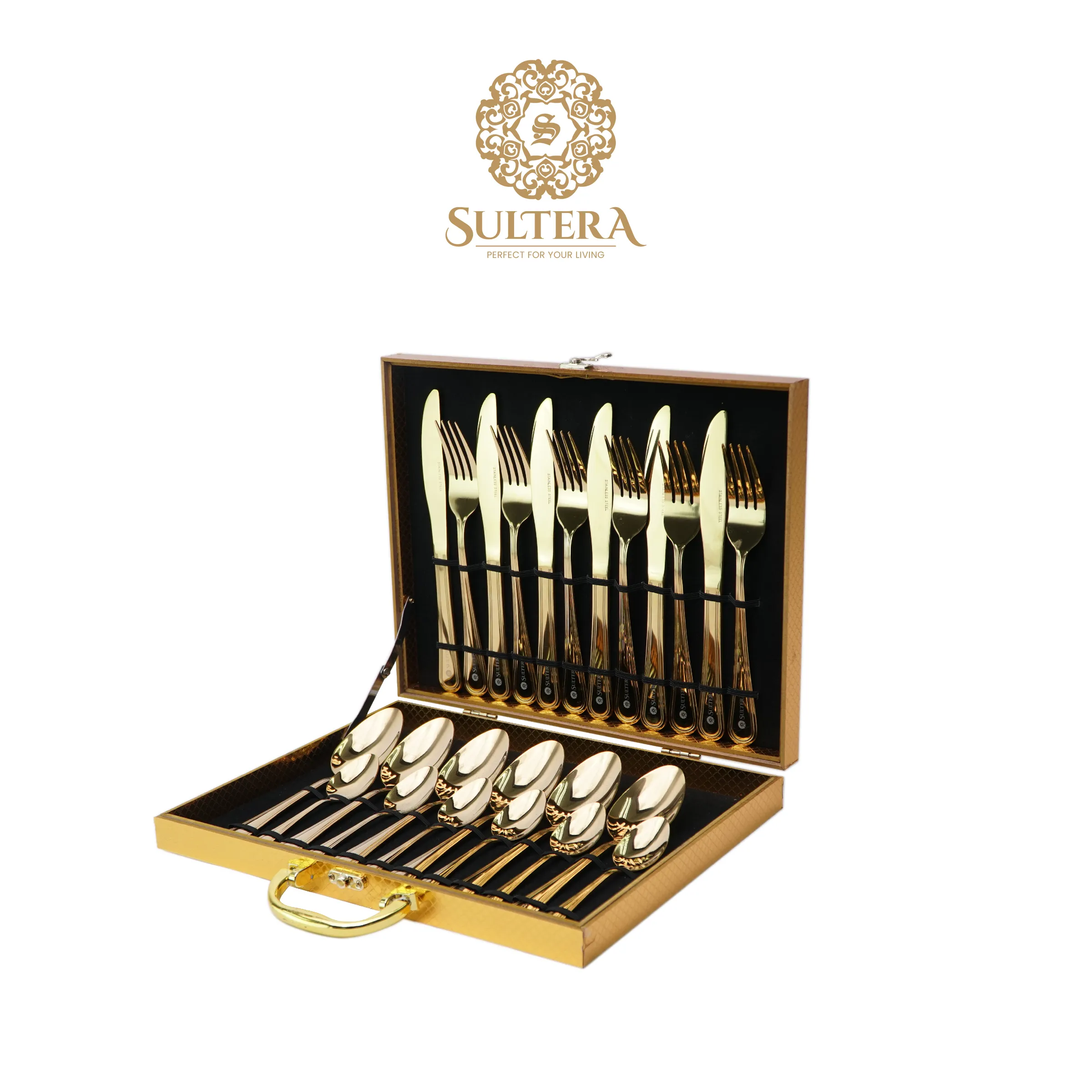 Premium Cutlery Set - 24 Pcs - Gold