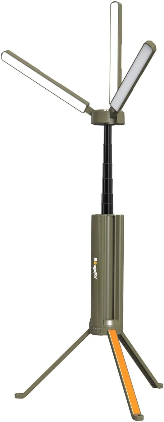 Upgraded Telescopic Camping Light – 15600mAh Rechargeable Rotatable LED Lantern, Collapsible Waterproof Outdoor Flashlight for Camping & Emergencies