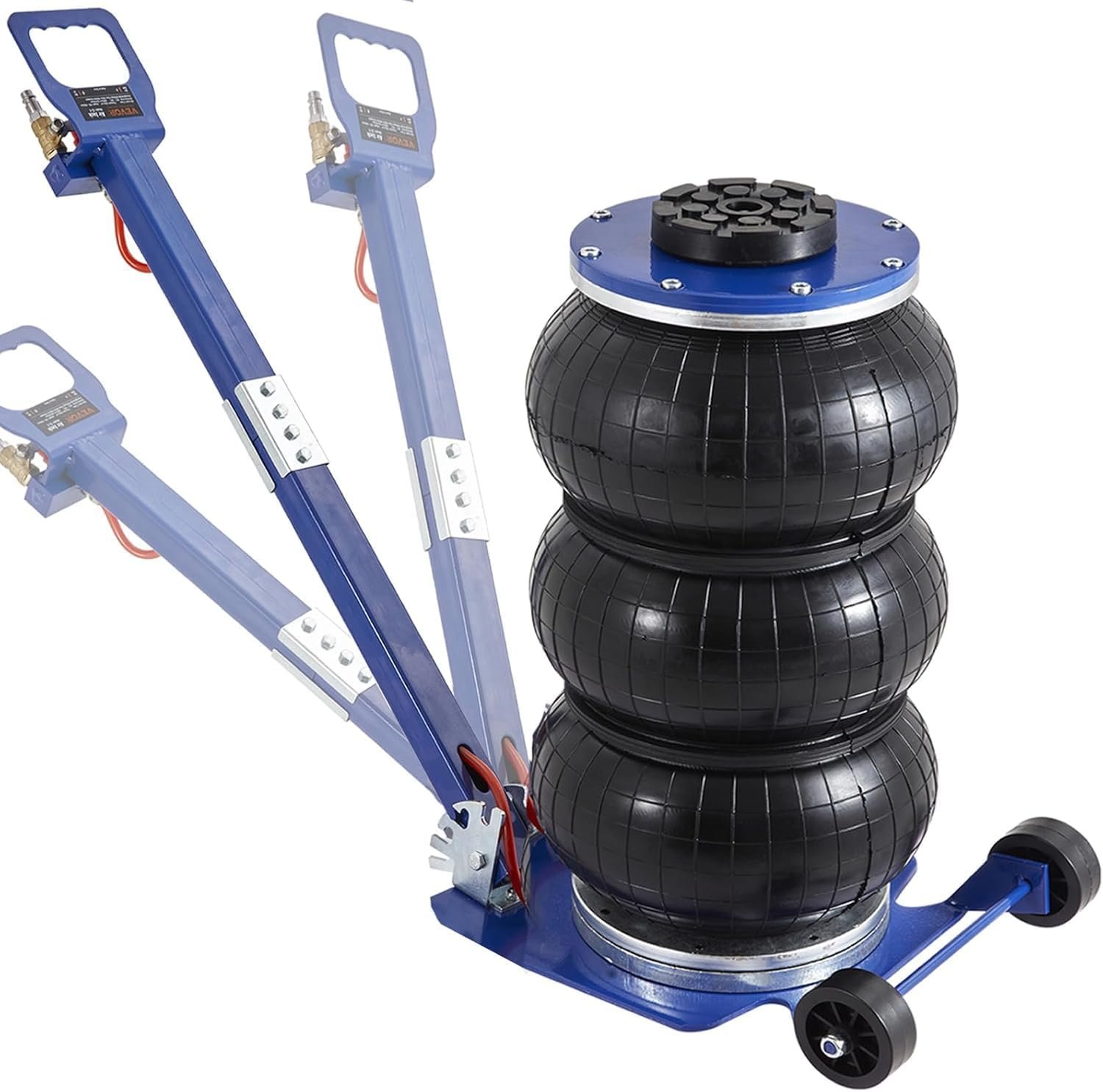 3 Ton Air Jack – Triple Bag Pneumatic Jack, 6600 lb Capacity, Fast 3–5s Lift up to 17.7", Adjustable Handle for Cars