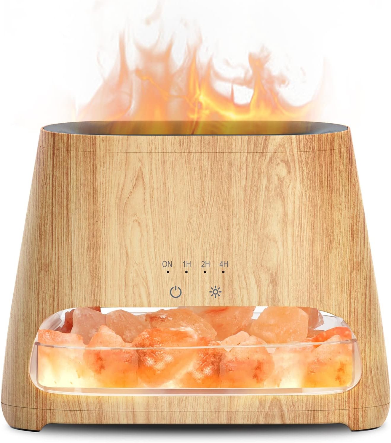 2-in-1 Essential Oil Diffuser & Himalayan Salt Lamp – Ultrasonic Cool Mist Aromatherapy Humidifier with Auto Shut-Off, 150ml